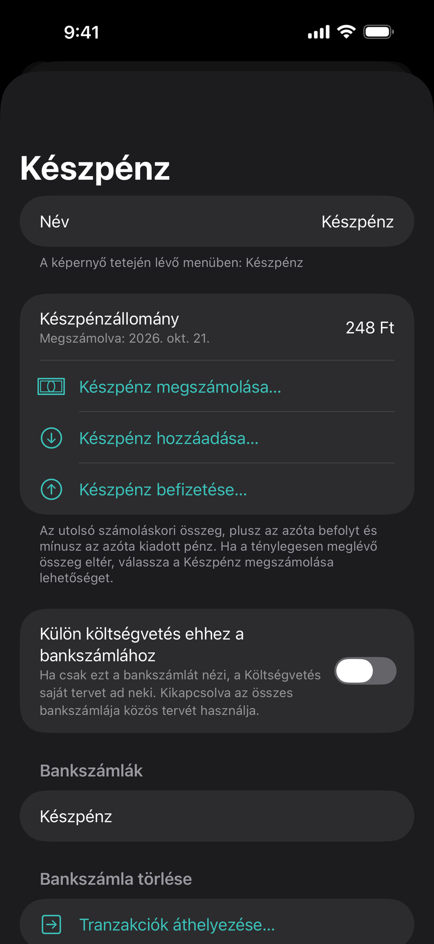 Készpénz, és hogyan fizette ki az egyes számlákat