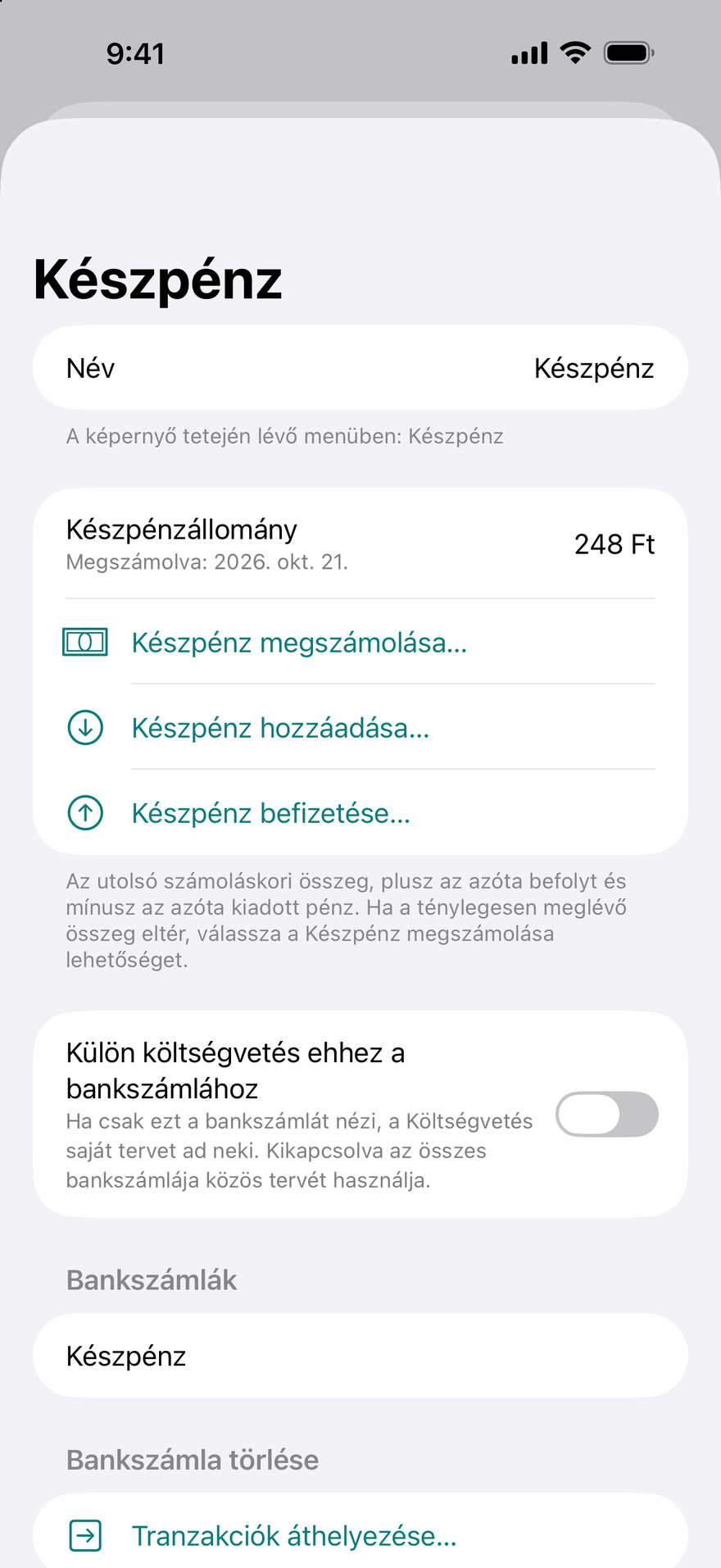 Készpénz, és hogyan fizette ki az egyes számlákat