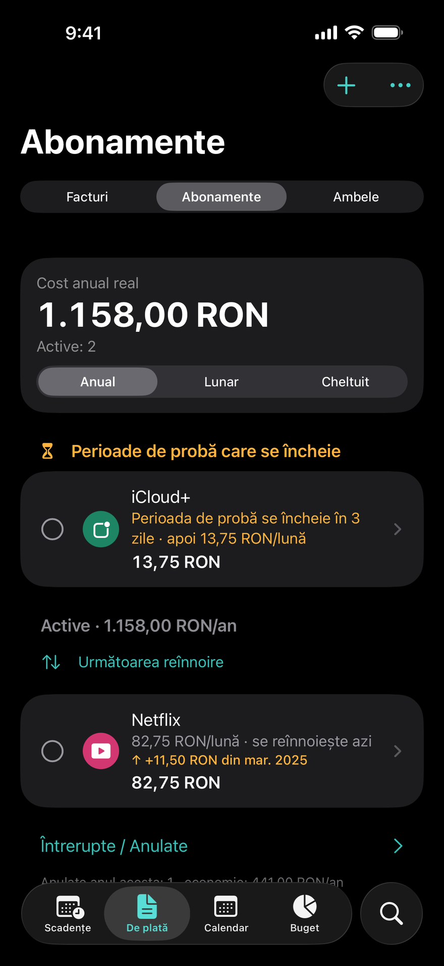 Abonamentele din DueBy: perioade de probă care se încheie, abonamente active cu totalul anual și o etichetă de scumpire